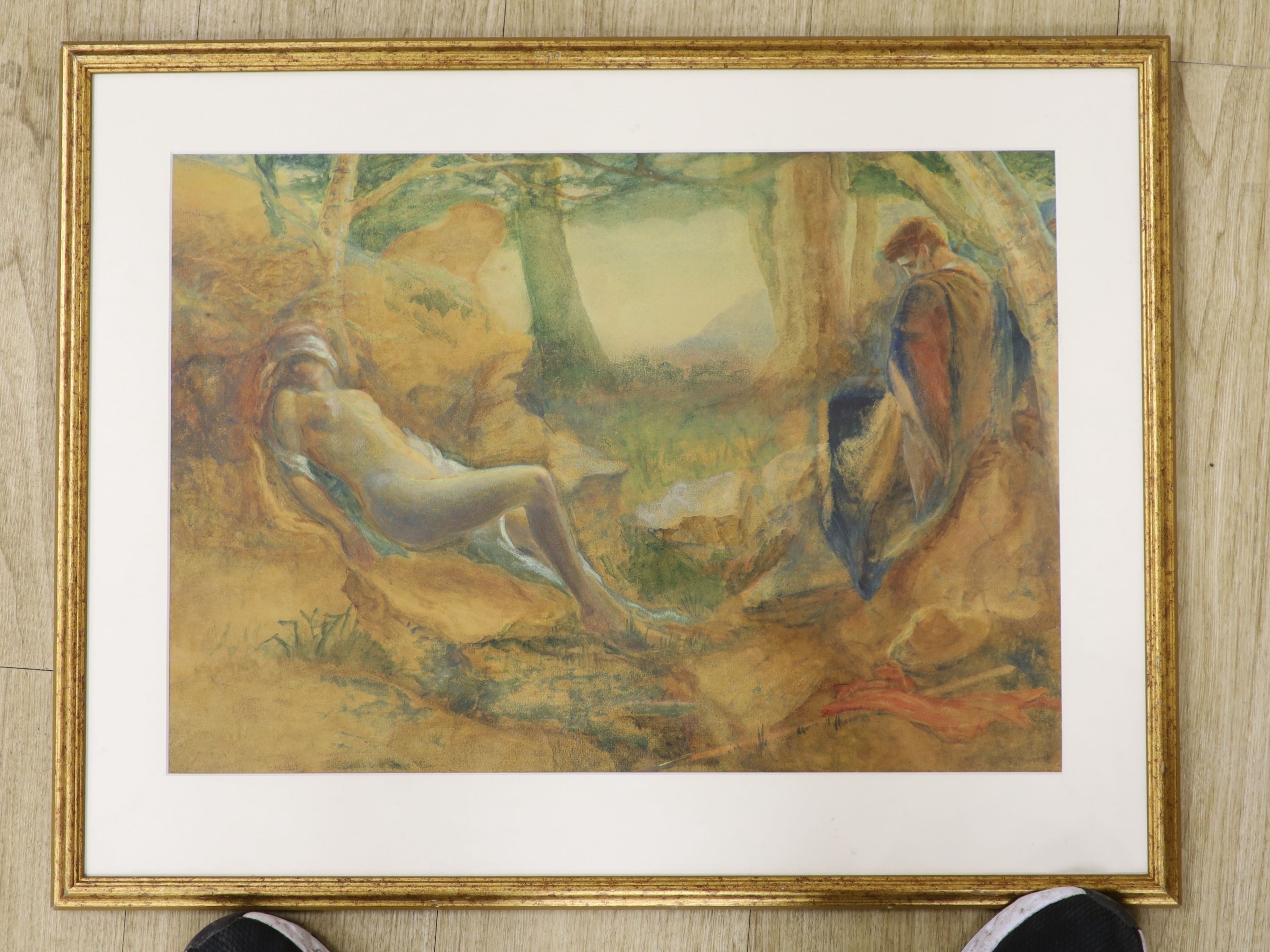 John Wilson, watercolour, 'Death of Procis', signed and inscribed verso, 36 x 51cm